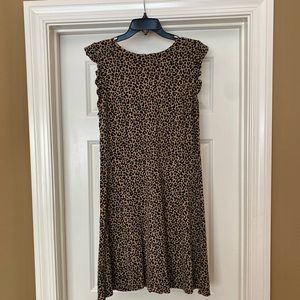 Old Navy Animal Print Dress with Ruffled Sleeves- size L